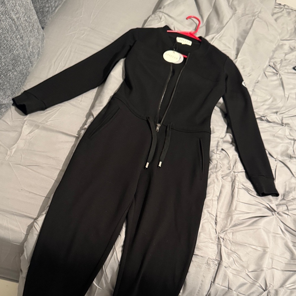Love Women's Black Zipper Jumpsuit